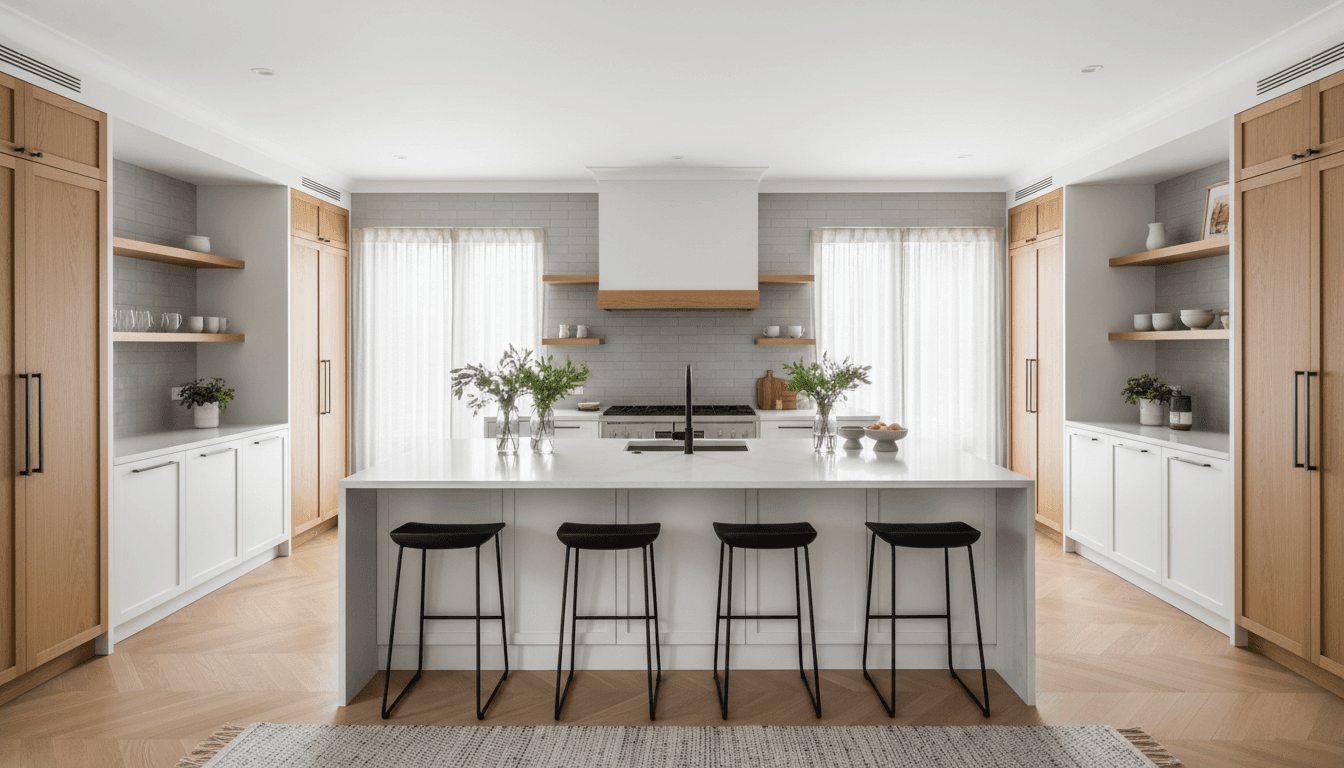 Completed residential kitchen remodeling project in Philadelphia home